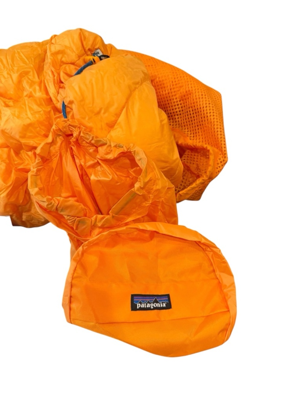 Patagonia Fitz Roy 30°F Sleeping Bag 800 Fill Down Regular Mango Ultralight NWT - Picture 6 of 15